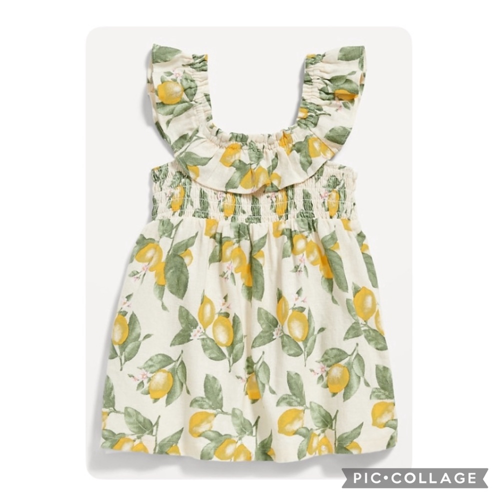NEW! Old Navy Sleeveless Ruffled Linen-Blend Dress